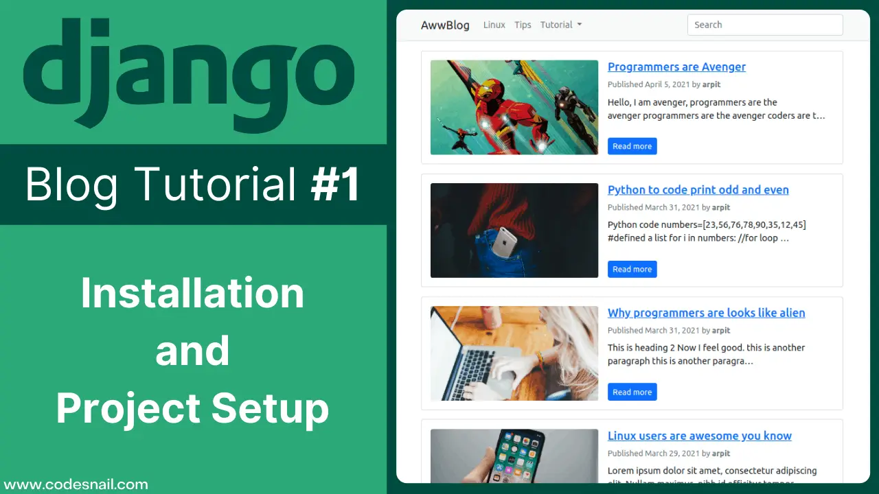 Create a Blog in Django - Installation and Setup - Django Blog #1