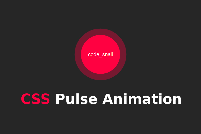 CSS Pulse Animation Effect