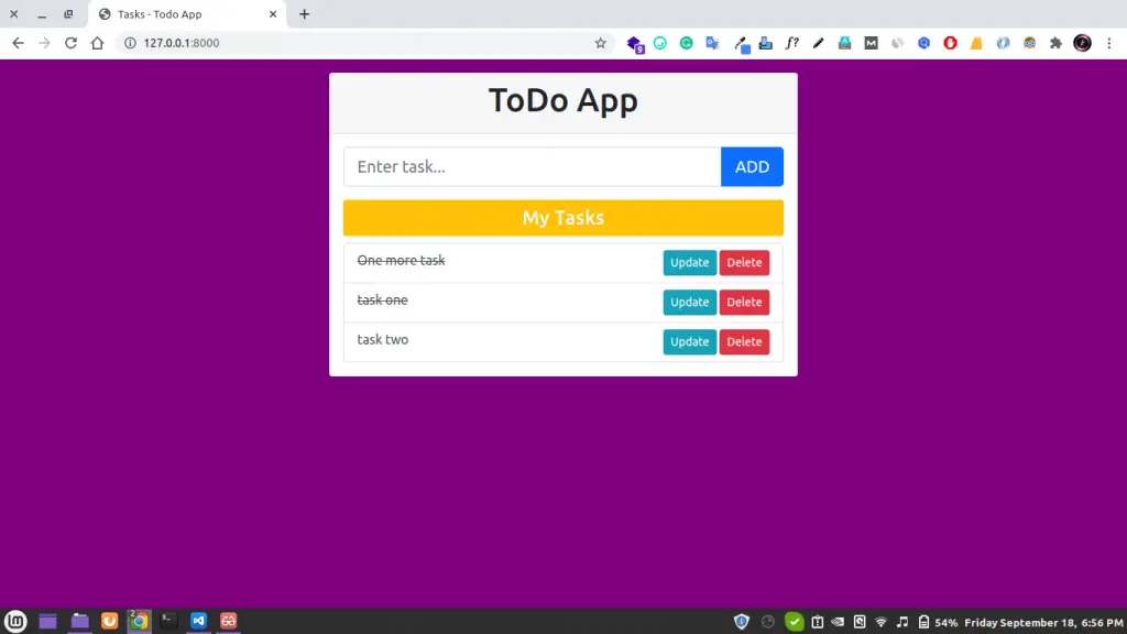 final design todo app in django tutorial