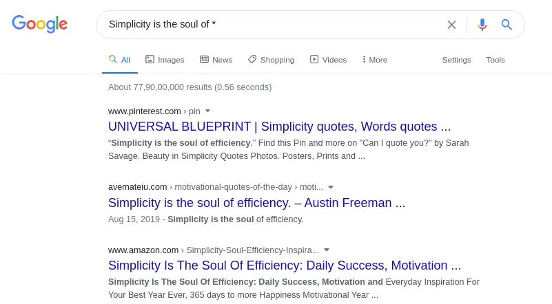 find missing word in google google search trick