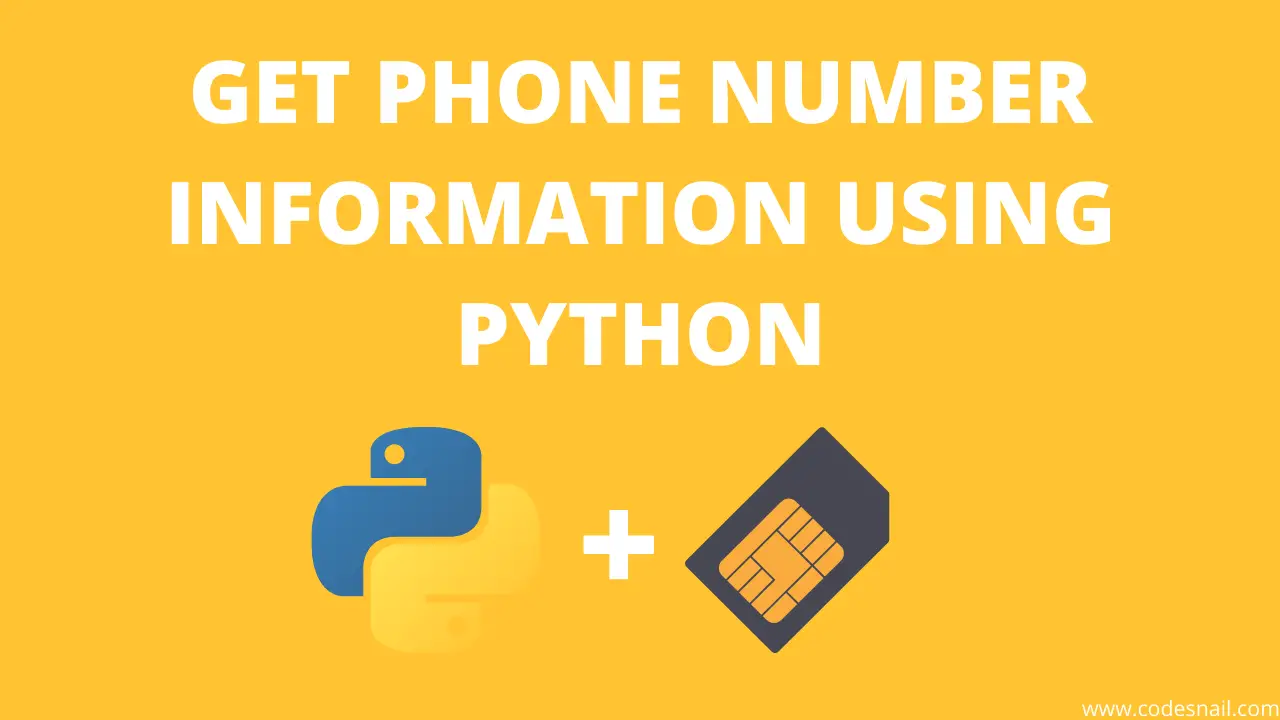 Get Phone Number Information using Python