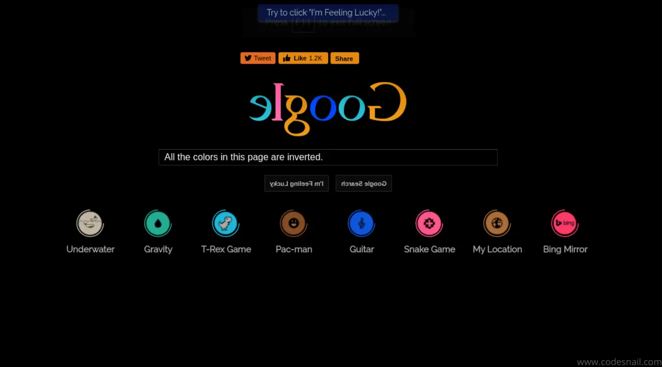 The Google Mirror - elgoog and 10 Other Awesome Fun Tricks