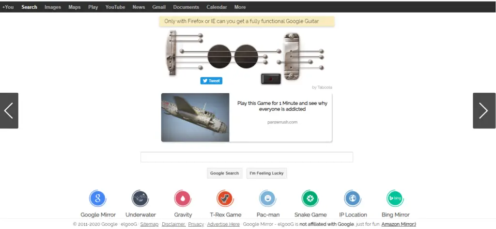 google guitar, elgoog guitar