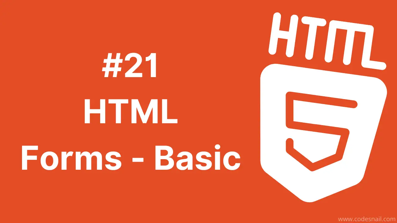 #21 HTML Forms - Basic