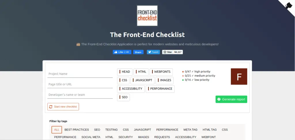 the front end checklist web development tools for front-end developers