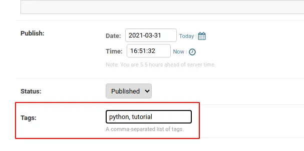 django taggit, adding tags in blog posts