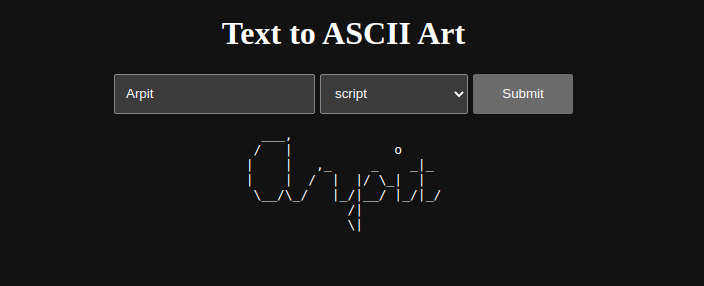 text to ASCII art in django
