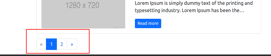 pagination in post list page
