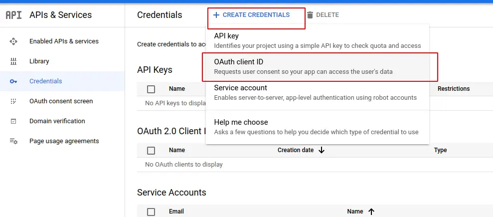 OAuth client ID django google registration