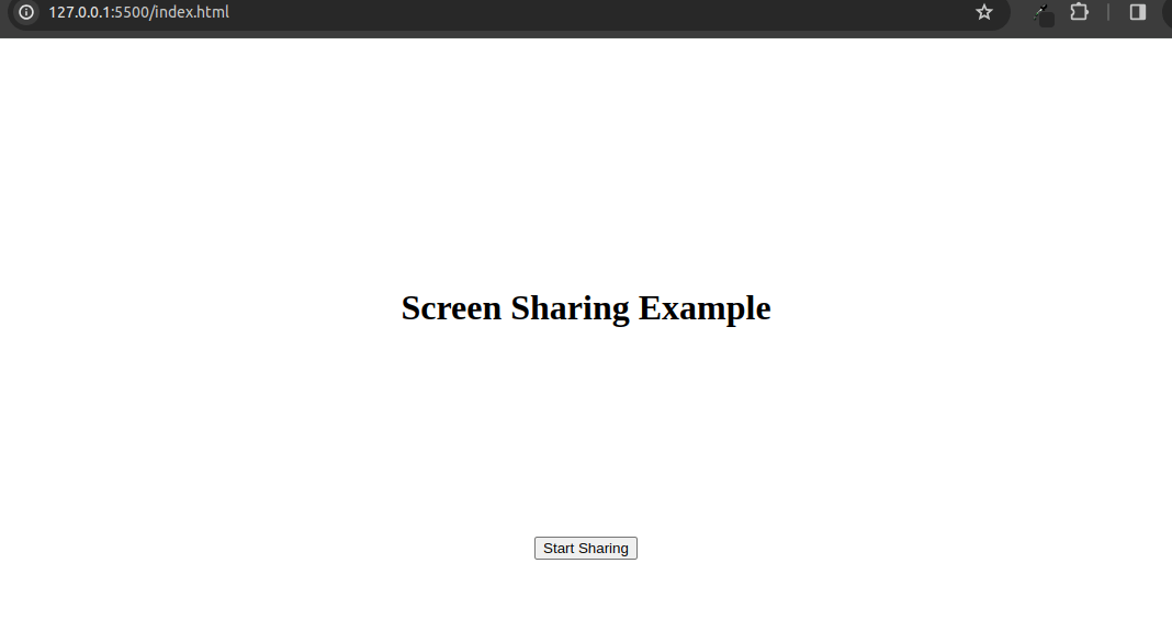 simple ui for screen sharing in javascript