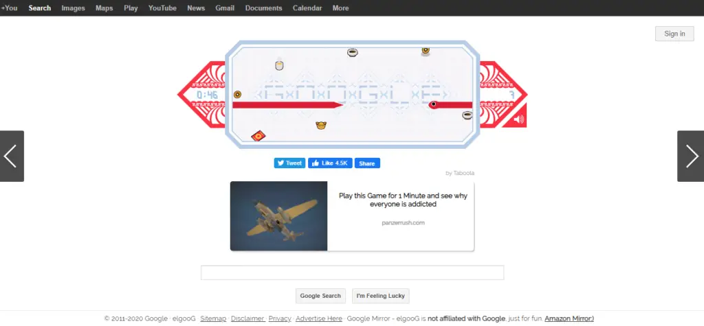 elgoog snake game, google snake game