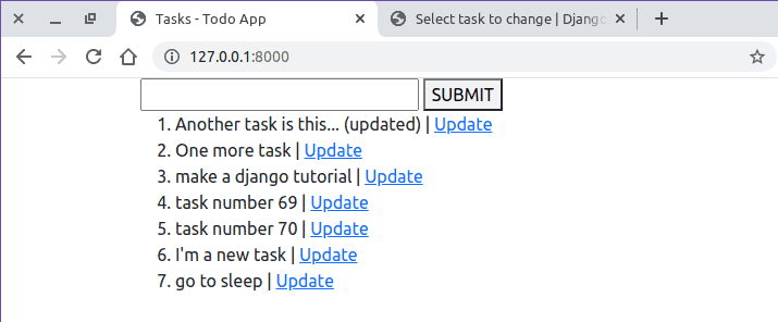 task updated