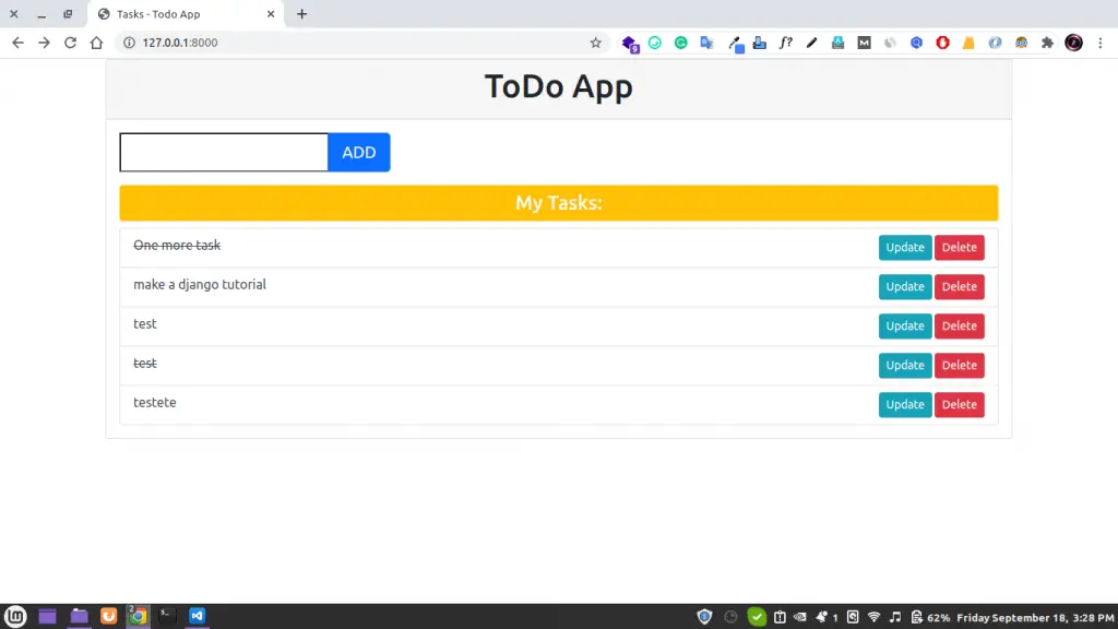 template styling, todo app in django