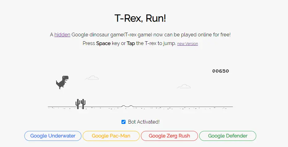 elgoog t-rex, google t-rex