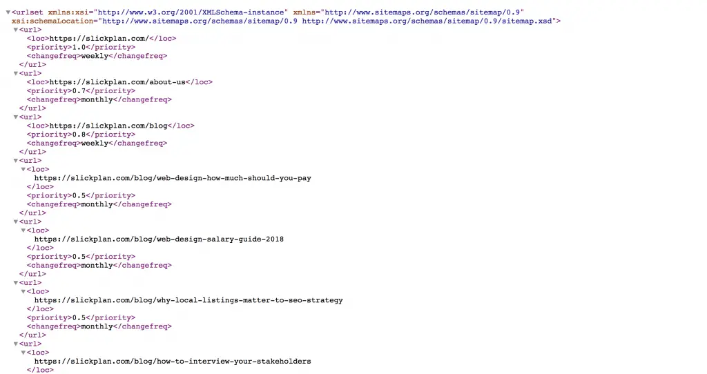 xml sitemap